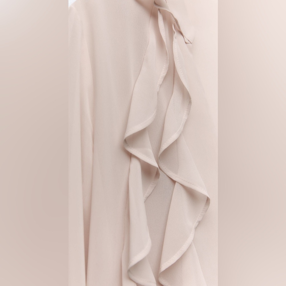 ZARA Ruffled Chiffon Blouse – Size M | Elegant & Feminine - Picture 5 of 7